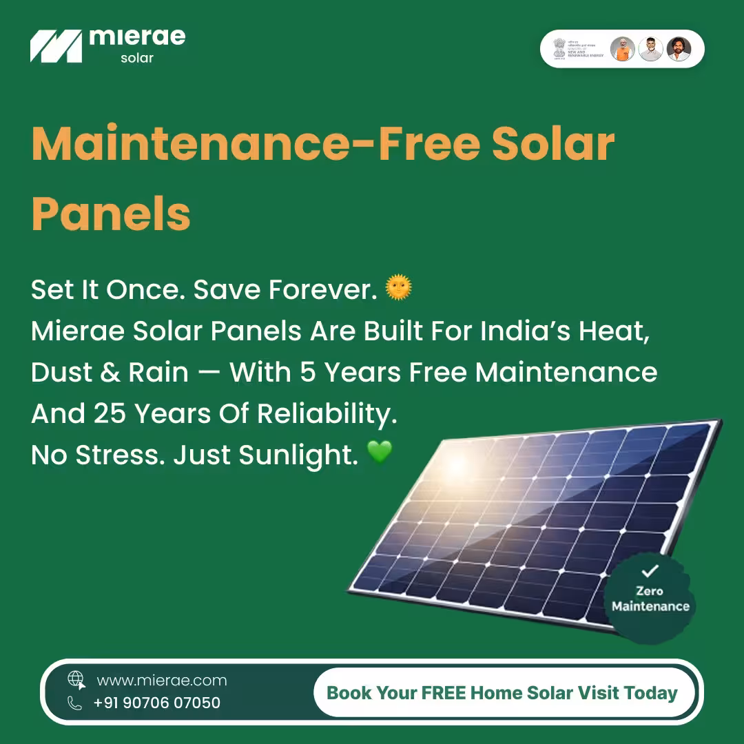 maintenance free solar panels